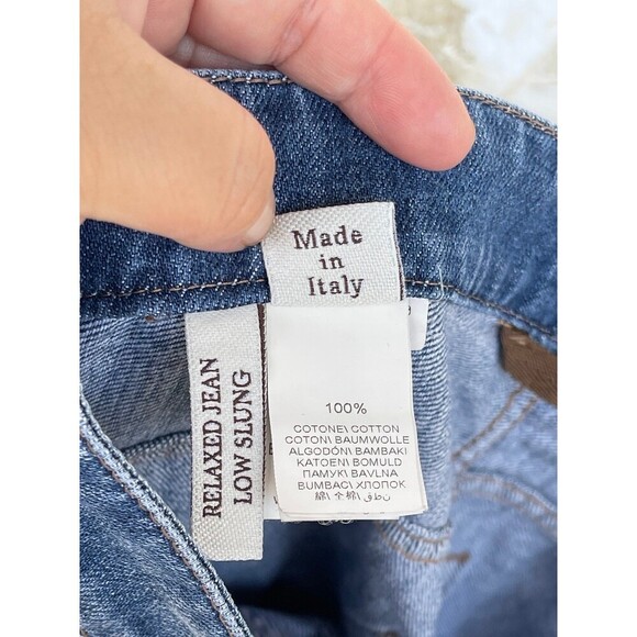 Brunello Cucinelli Low‑Slung Relaxed Jeans – Size 4, Medium Wash, Made in Italy - Picture 9 of 12